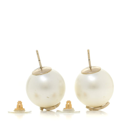 Chanel Pearl CC Large Earrings Gold 6 of 8