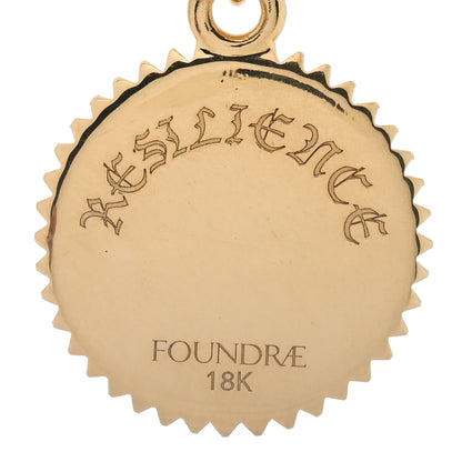 Foundrae 18K Yellow Gold Diamond Baby Resilience Medallion Pendant 3 of 3