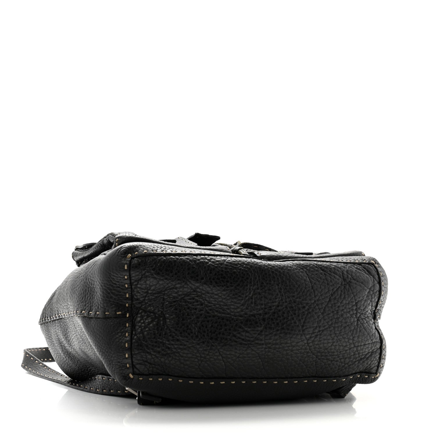 Fendi Calfskin Romano Selleria Backpack Black 4 of 13
