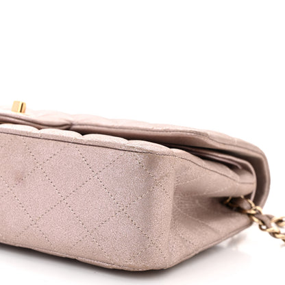 Chanel Iridescent Calfskin Quilted Medium Double Flap Light Pink 10 of 12