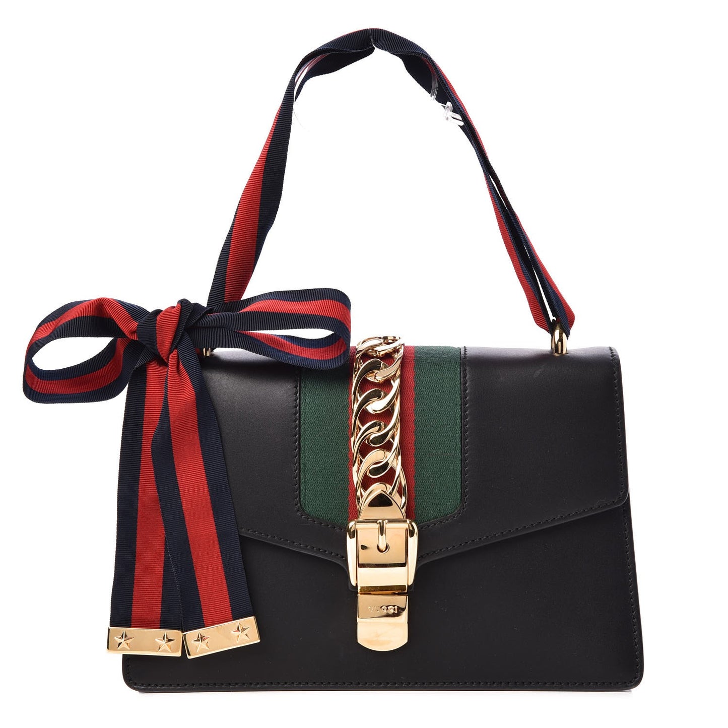 Calfskin Small Sylvie Shoulder Bag Black