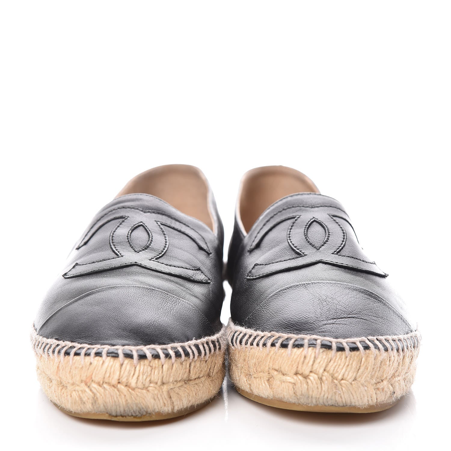 Chanel Lambskin CC Espadrilles 39 Black 2 of 13