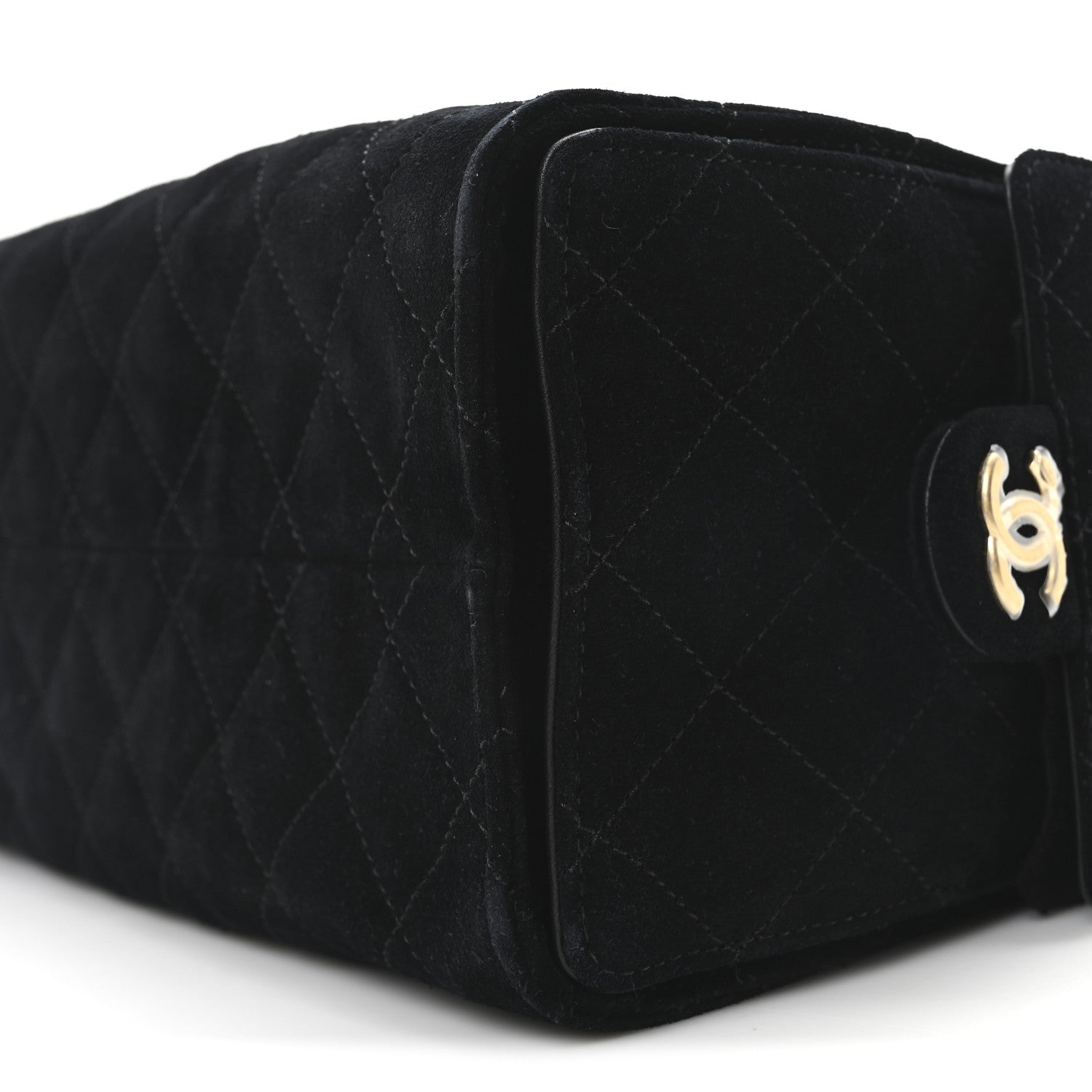 Chanel Suede Quilted Small Chanel 25 Handbag Black 10 of 11
