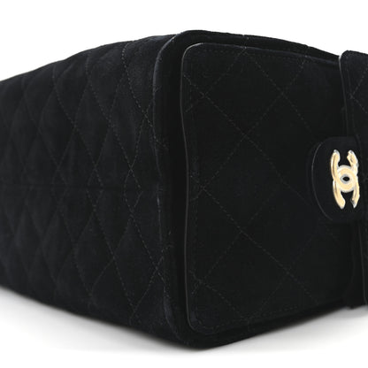 Chanel Suede Quilted Small Chanel 25 Handbag Black 10 of 11