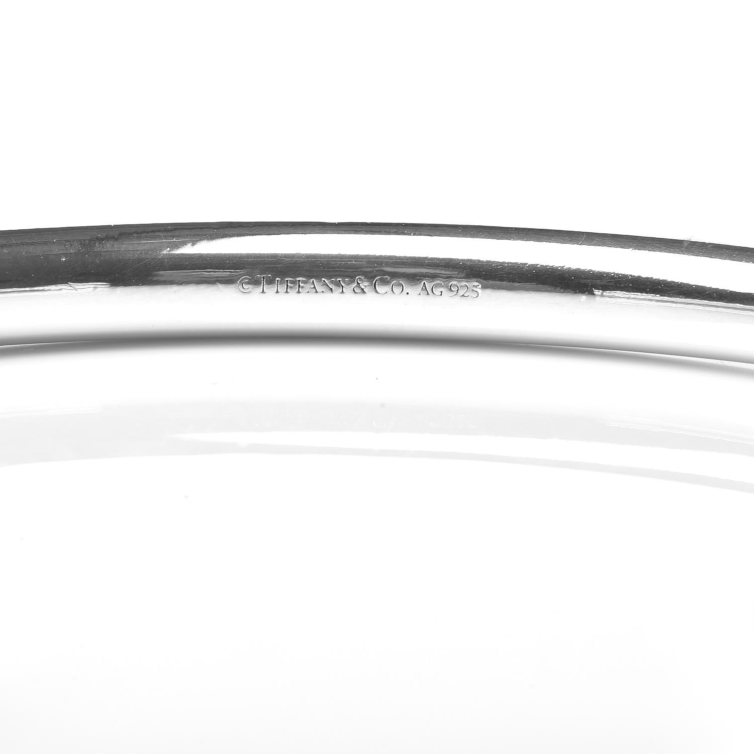 Tiffany Sterling Silver Return to Narrow Circle Edge Cuff Bracelet 6 of 6