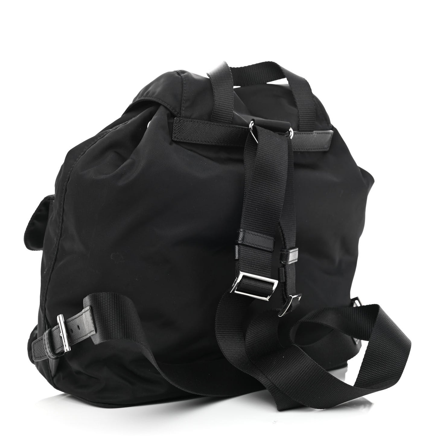 Re-Nylon Saffiano Medium Backpack Black