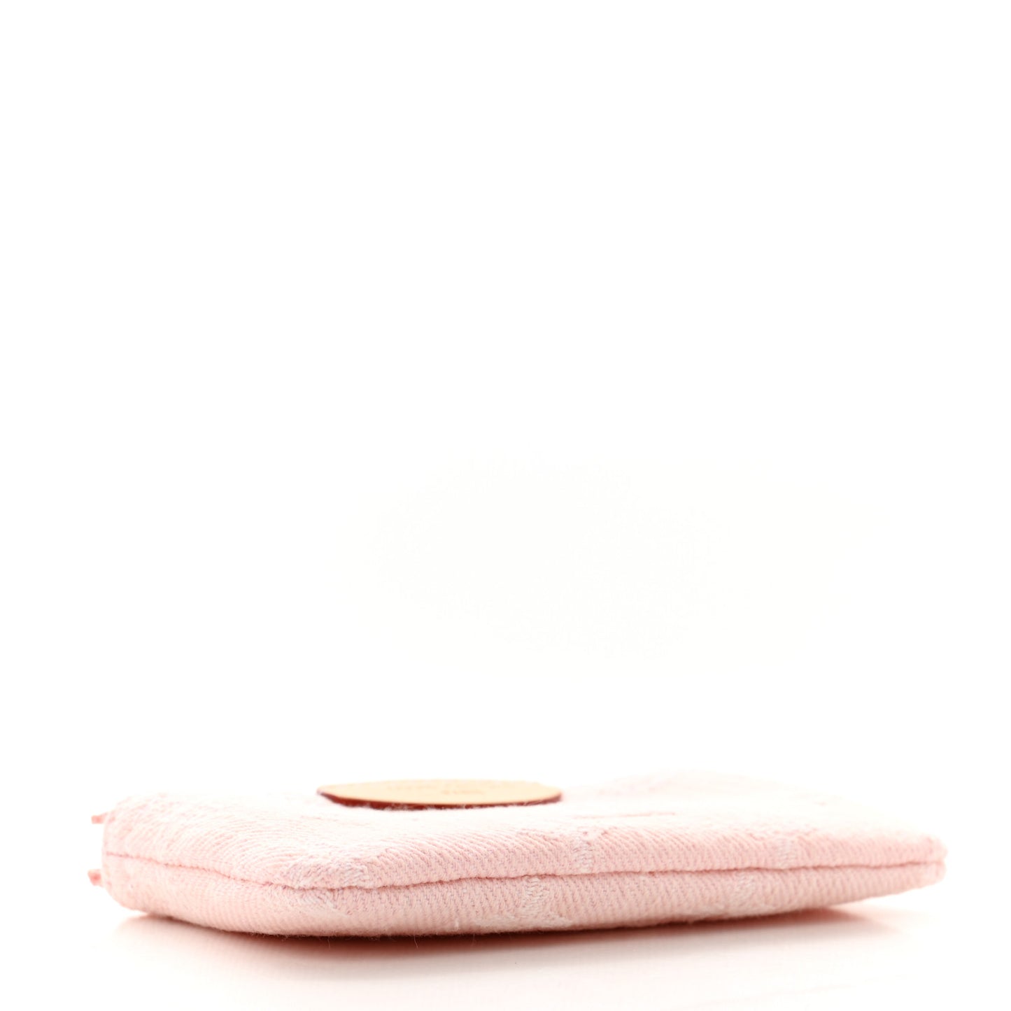 Monogram Denim Key Pouch Washed Pink