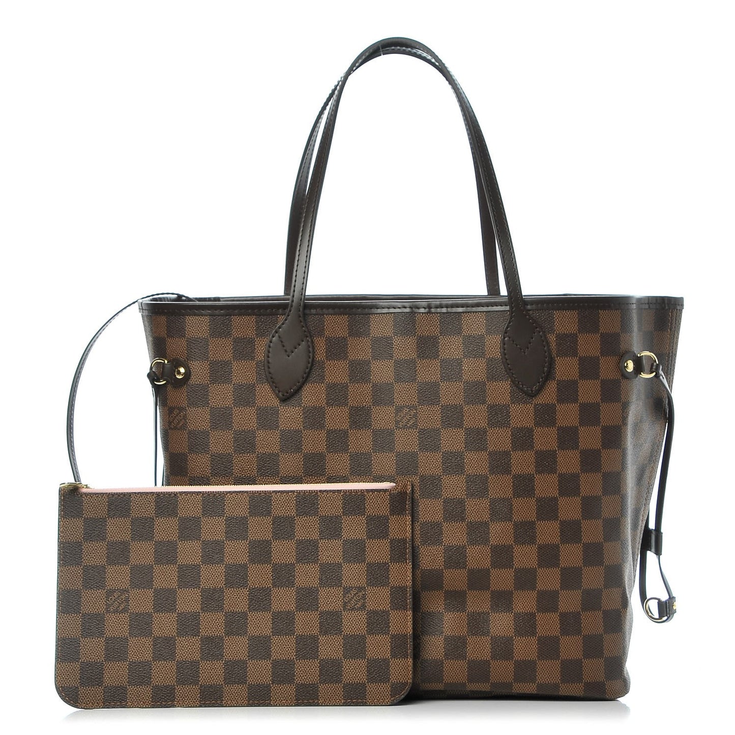 Damier Ebene Neo Neverfull MM Rose Ballerine