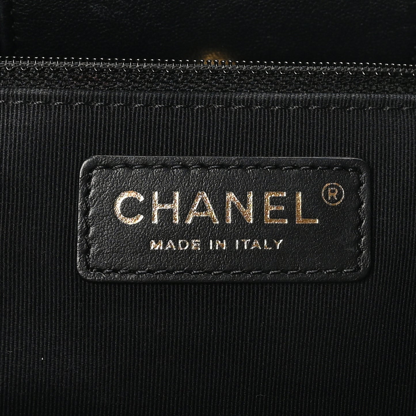 Lambskin Quilted Shopping Tote Black