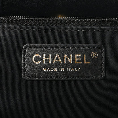 Chanel Lambskin Quilted Shopping Tote Black 6 of 10