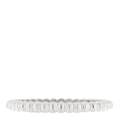 Van Cleef & Arpels 18K White Gold Small Perlee Ring 55 7.25 1 of 5