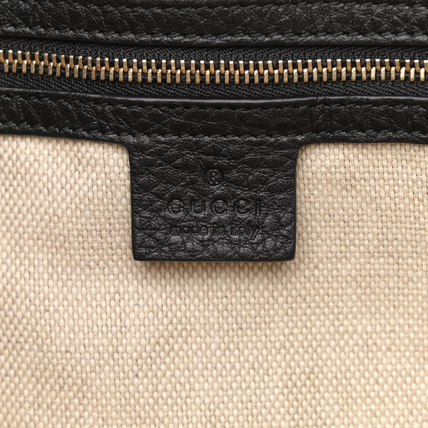 Gucci Pebbled Calfskin Medium Soho Shoulder Bag Black 6 of 10
