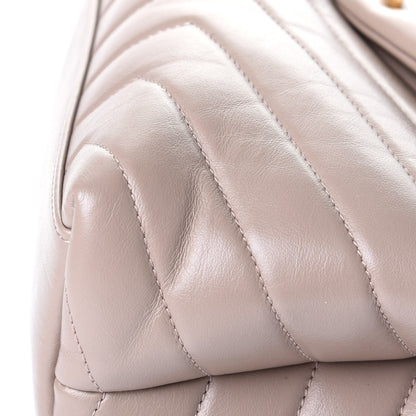Saint Laurent Calfskin Y Quilted Monogram Medium Loulou Chain Satchel Dusty Grey 6 of 6