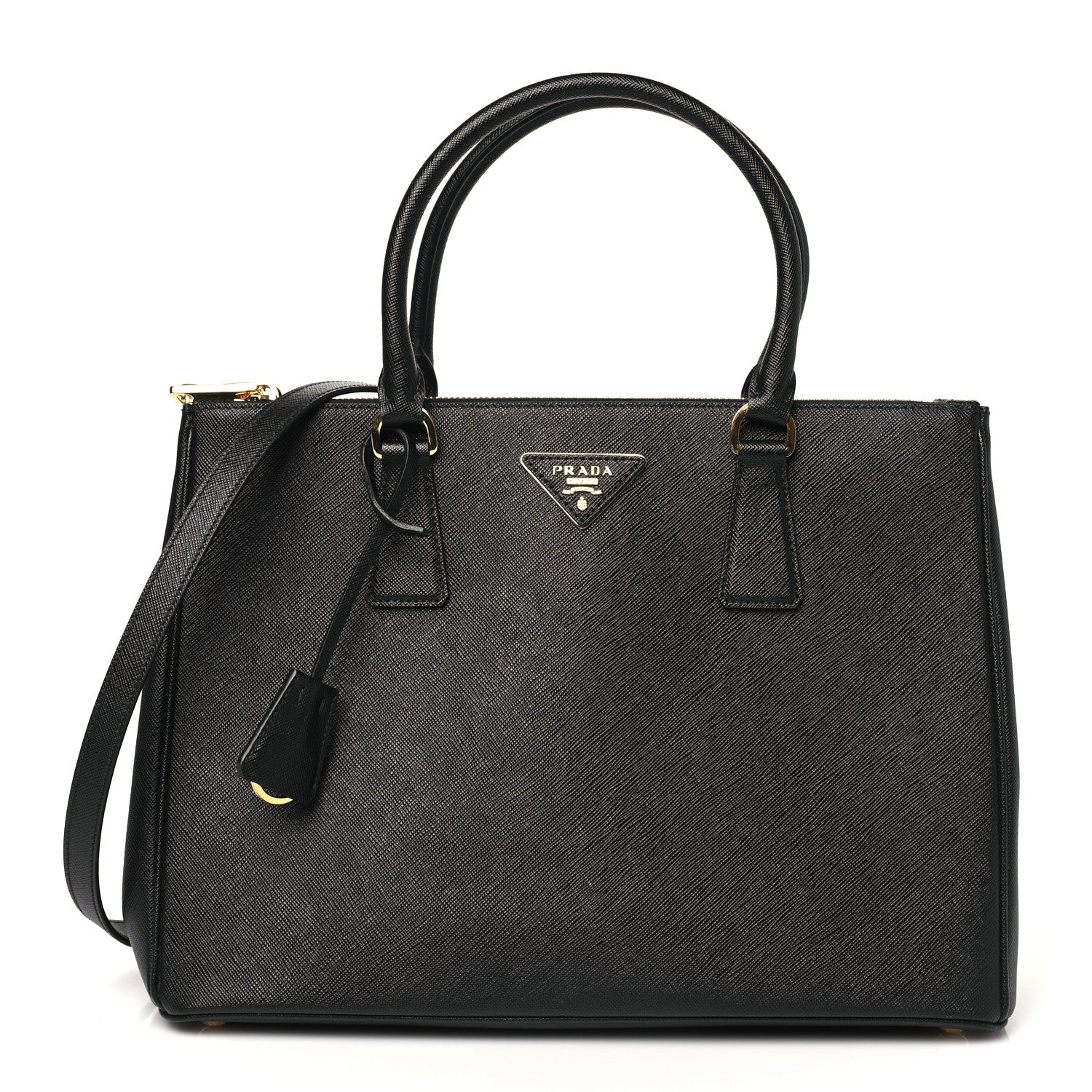 Prada Saffiano Lux Large Galleria Double Zip Tote Black 1 of 9