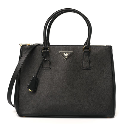 Prada Saffiano Lux Large Galleria Double Zip Tote Black 1 of 9