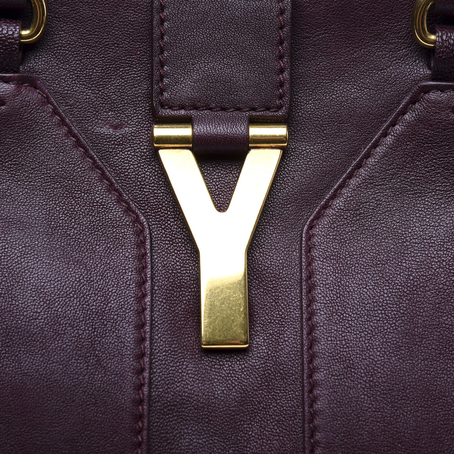 Saint Laurent Sheepskin Medium Cabas ChYc Plum 9 of 9