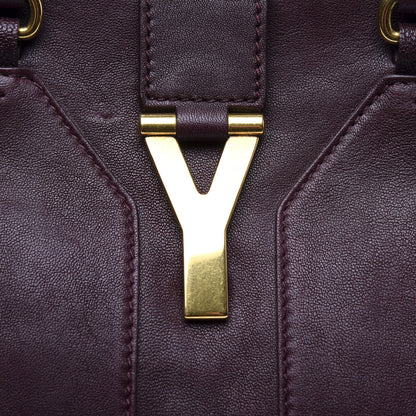 Saint Laurent Sheepskin Medium Cabas ChYc Plum 9 of 9