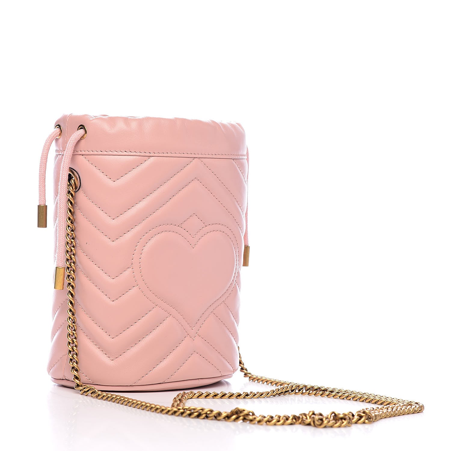 Gucci Calfskin Matelasse Mini GG Marmont 2.0 Bucket Bag Perfect Pink 3 of 9