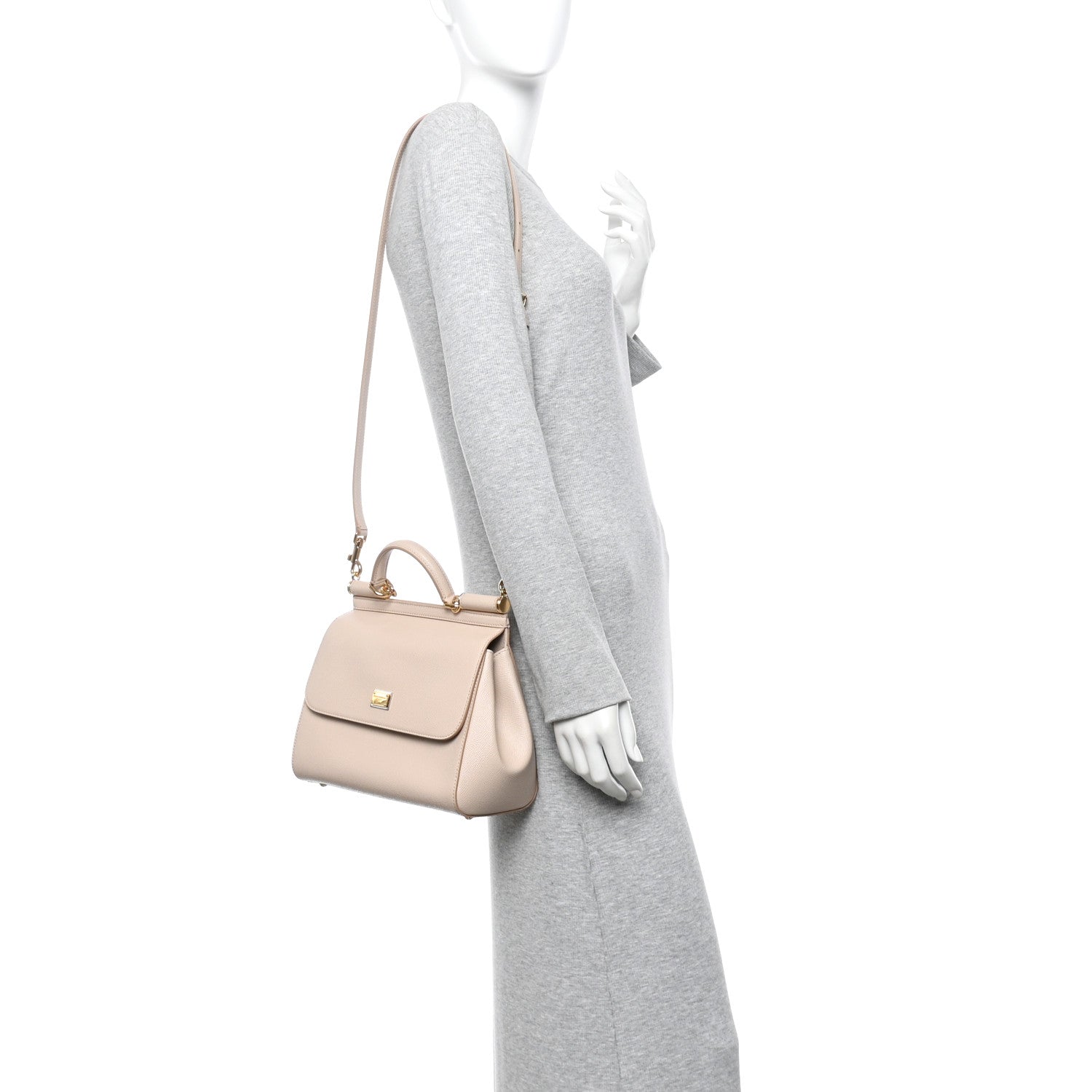 Dolce & Gabbana Dauphine Medium Miss Sicily Satchel Rose Carne 2 of 9