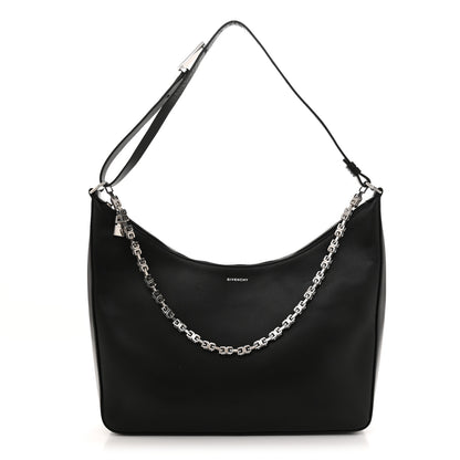 Givenchy Smooth Calfskin Medium Moon Cut Out Shoulder Bag Black 1 of 13