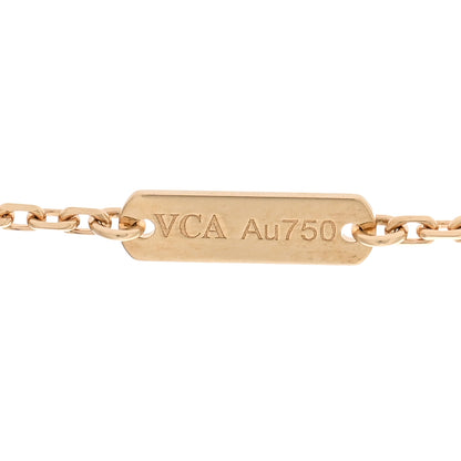 Van Cleef & Arpels 18K Yellow Gold Blue Sevres Porcelain Magic Alhambra Vendome Necklace 5 of 6