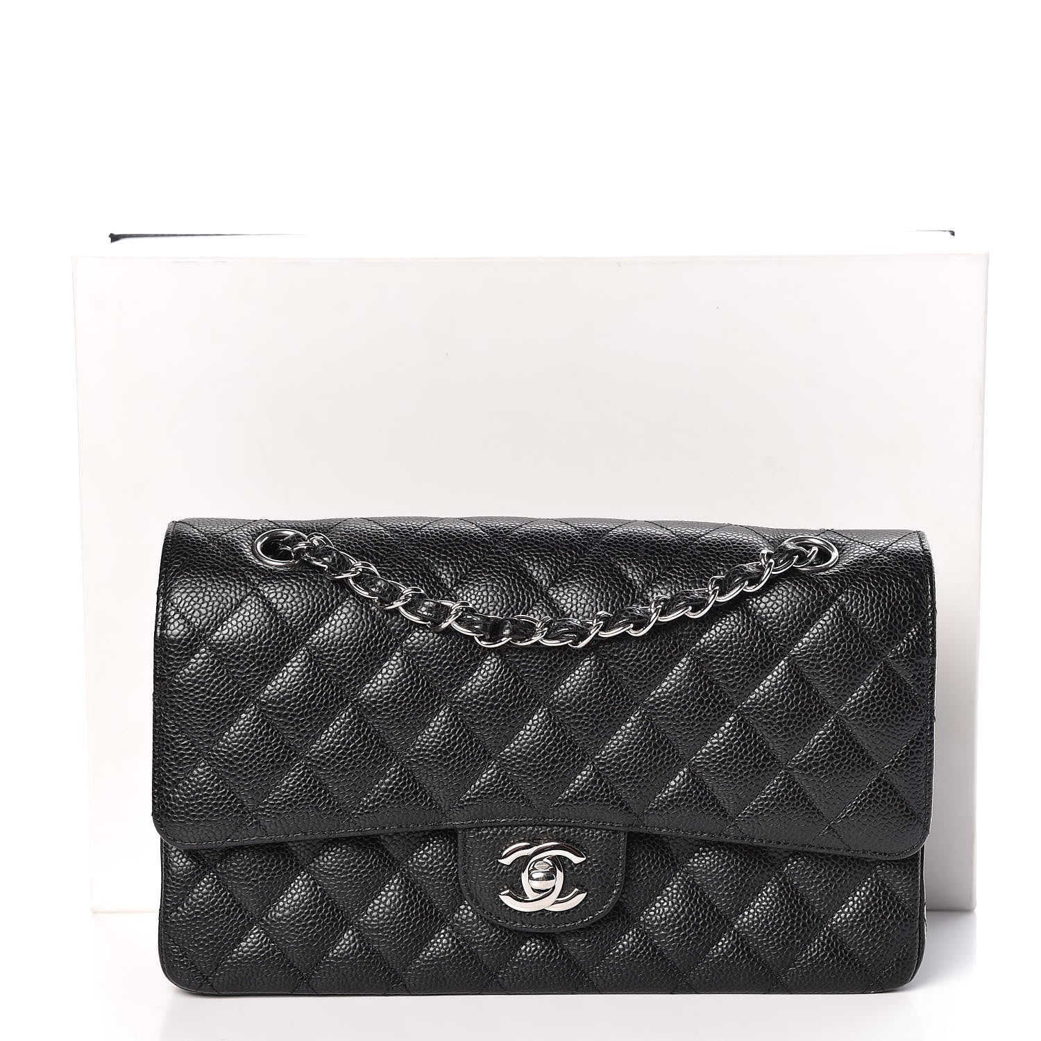 Chanel Caviar Quilted Medium Double Flap Black 11 of 11