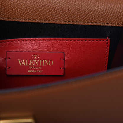 Valentino Garavani Grainy Calfskin Small VSling Shoulder Bag Saddle Brown 6 of 8