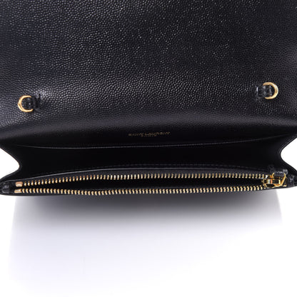 Saint Laurent Grain De Poudre Classic Monogram Kate Tassel Chain Wallet Black 4 of 10