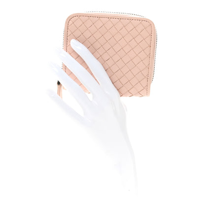 Bottega Veneta Nappa Intrecciato Small Bi-Fold Zip Wallet Pink 2 of 12