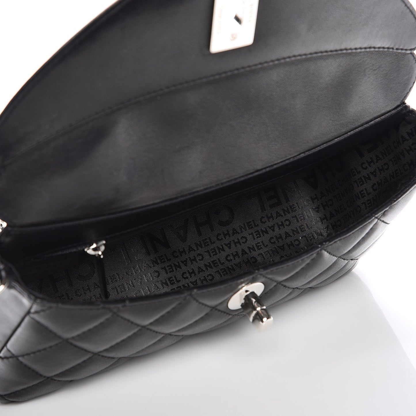 Lambskin Quilted Flap Bag Black