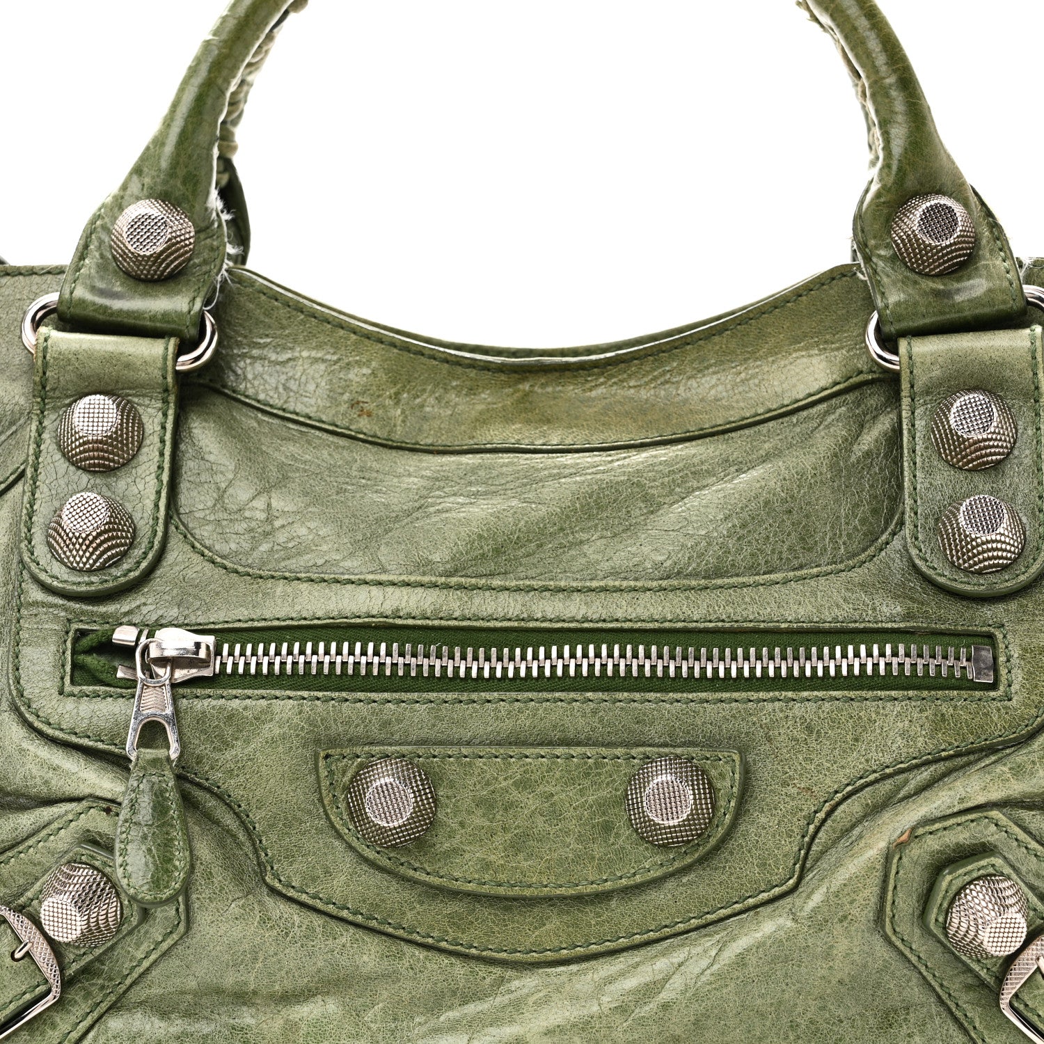 Balenciaga Agneau Giant 21 Silver Hardware City Vert Thyme 9 of 14