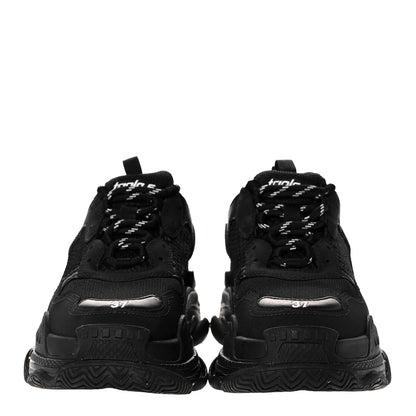 Balenciaga Fabric Mesh Womens Triple S Sneakers 37 Black 2 of 7
