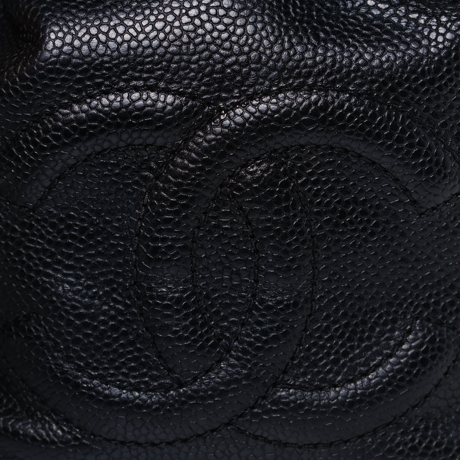 Chanel Caviar CC Drawstring Shoulder Bag Black 7 of 11