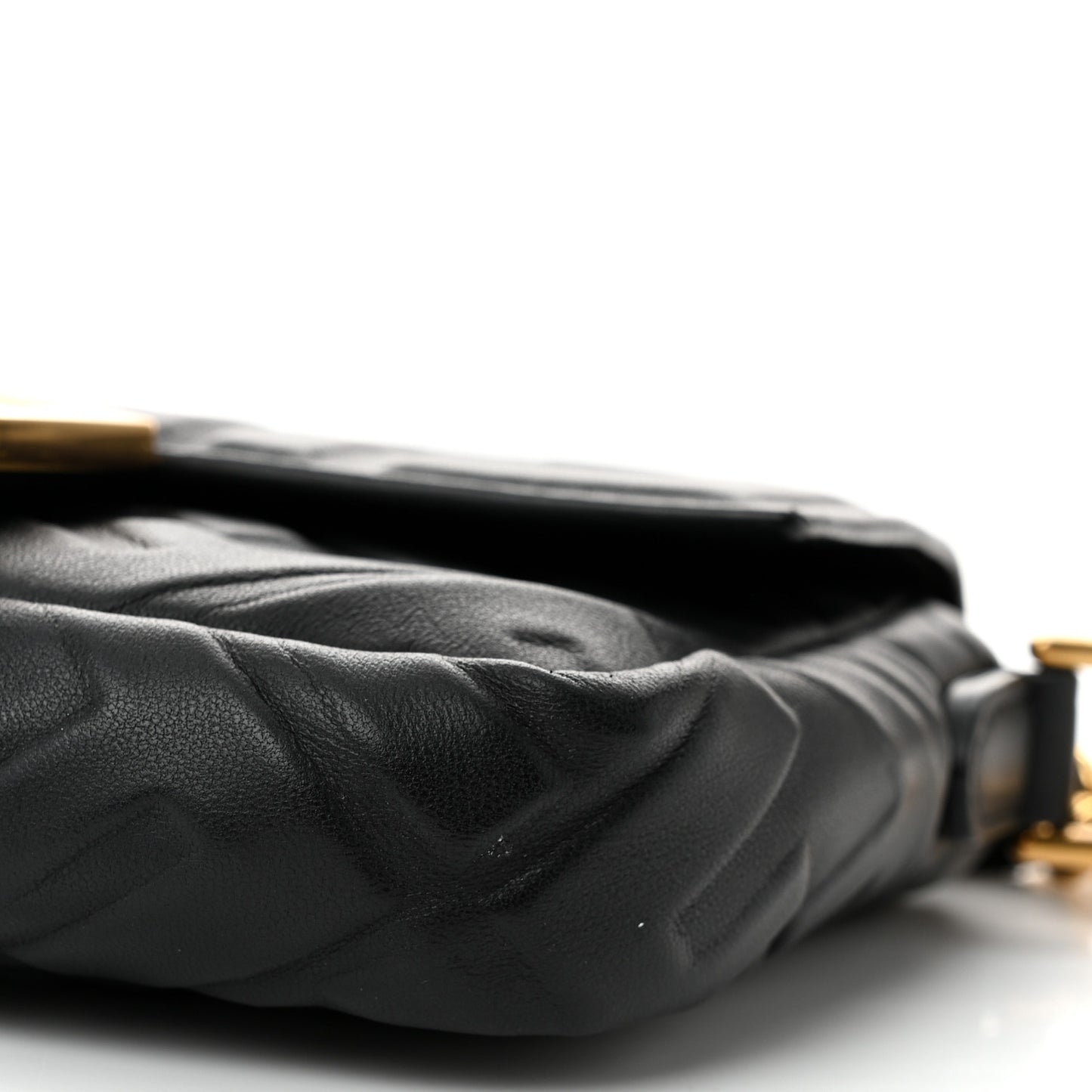 Nappa FF 1974 Embossed Mini Baguette Black