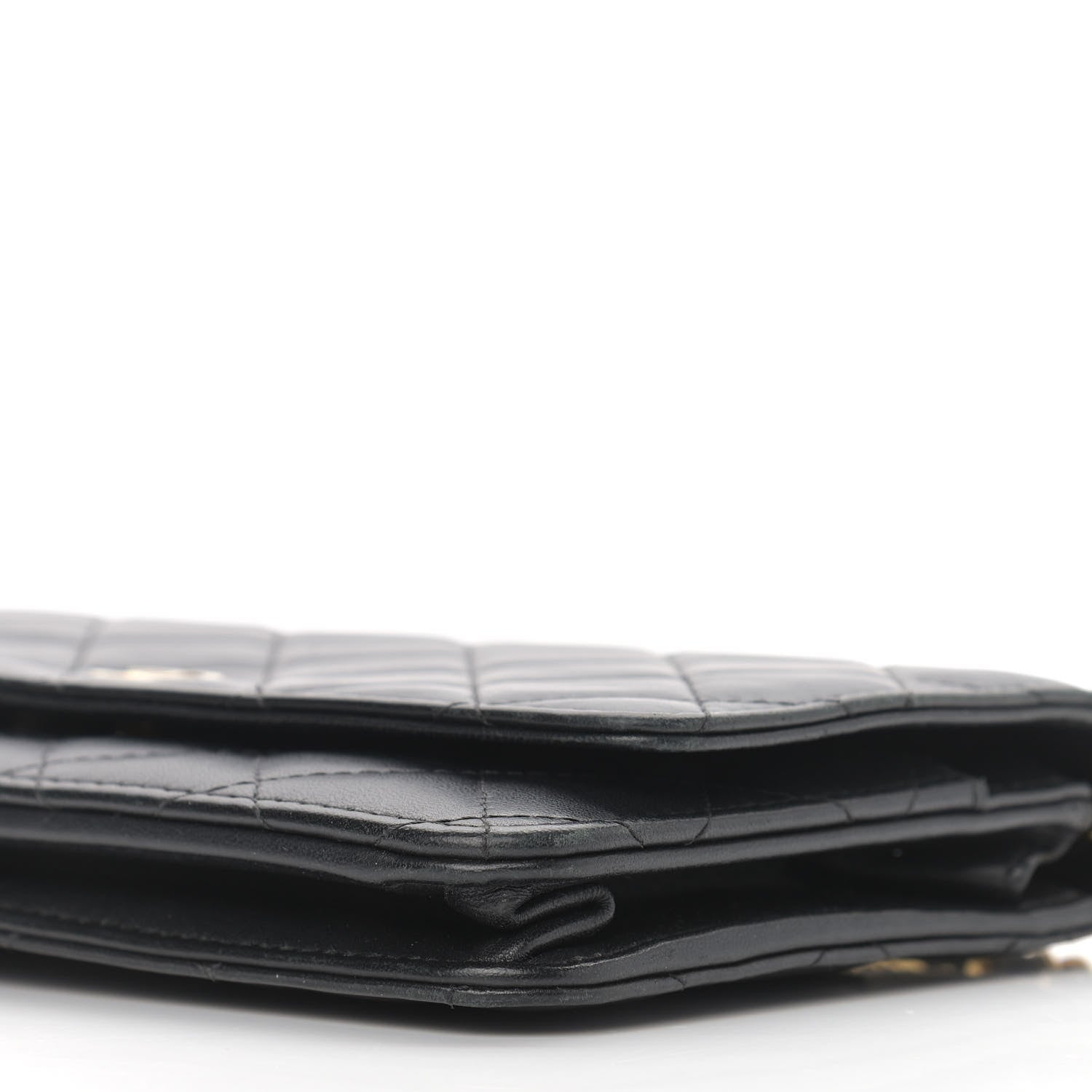 Chanel Lambskin Quilted Wallet On Chain WOC Black 12 of 12
