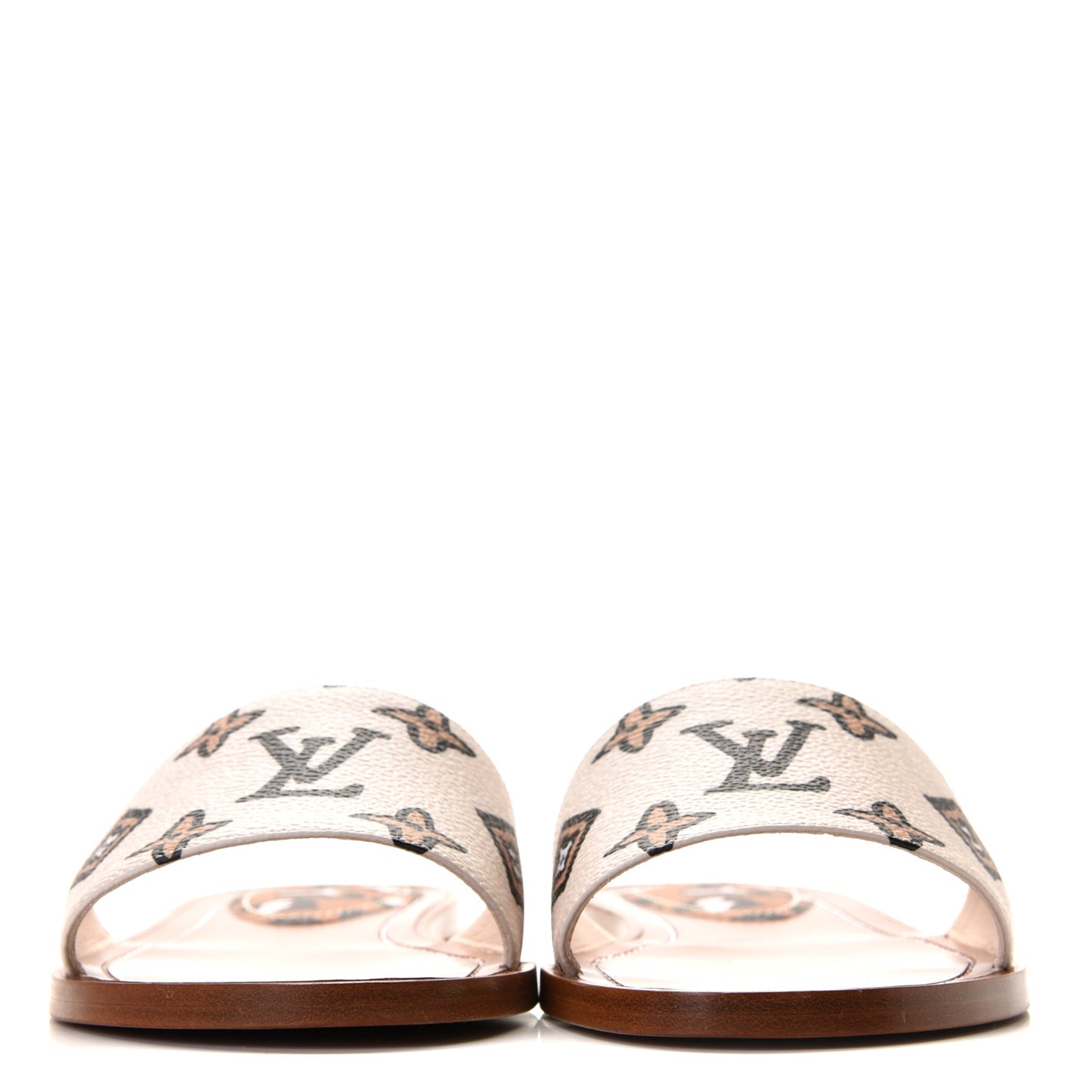 Monogram Wild At Heart Lock It Flat Mule 37.5 Cream