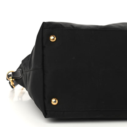 Prada Tessuto Nylon Saffiano Tote Black 5 of 9