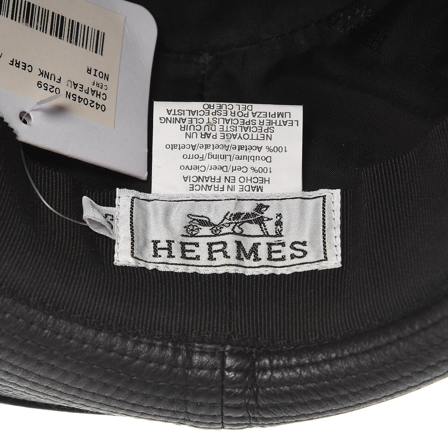 Mens Deerskin Funk Hat 59 Black