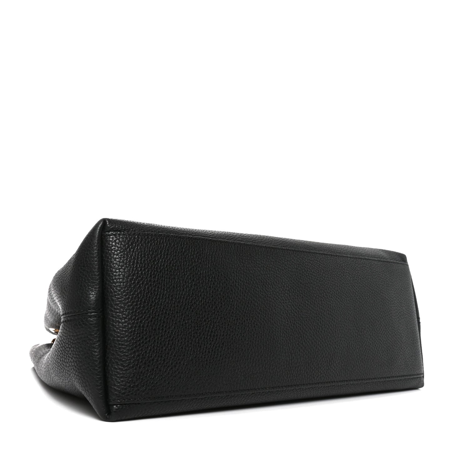 Pebbled Calfskin Medium Soho Chain Shoulder Bag Black