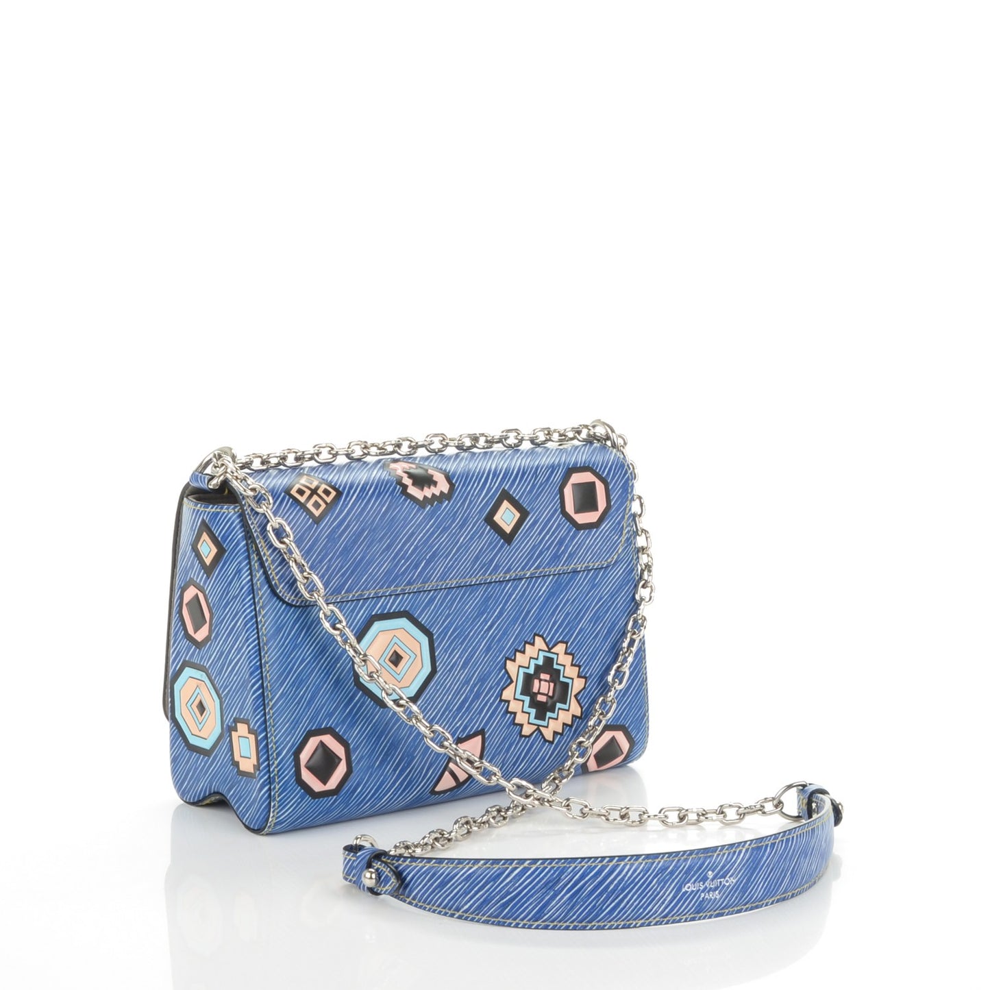 Epi Azteque Twist Shoulder Bag MM Denim Light