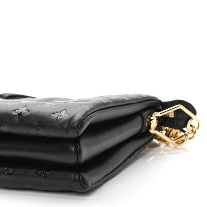 Louis Vuitton Lambskin Embossed Monogram Coussin PM Black 9 of 9