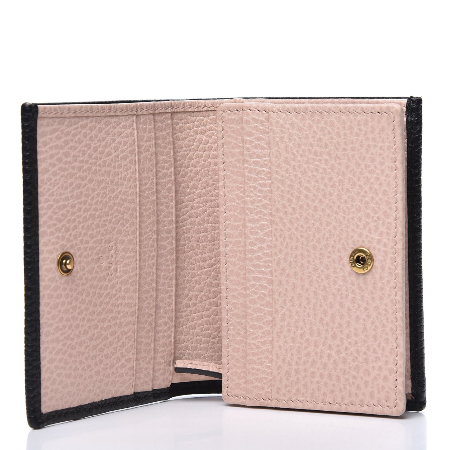 Calfskin GG Marmont Bow Card Case Black
