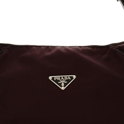 Prada Tessuto Nylon Saffiano Hobo Plum 8 of 13