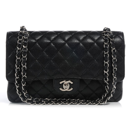 Chanel Caviar Quilted Medium Double Flap Black 1 of 8