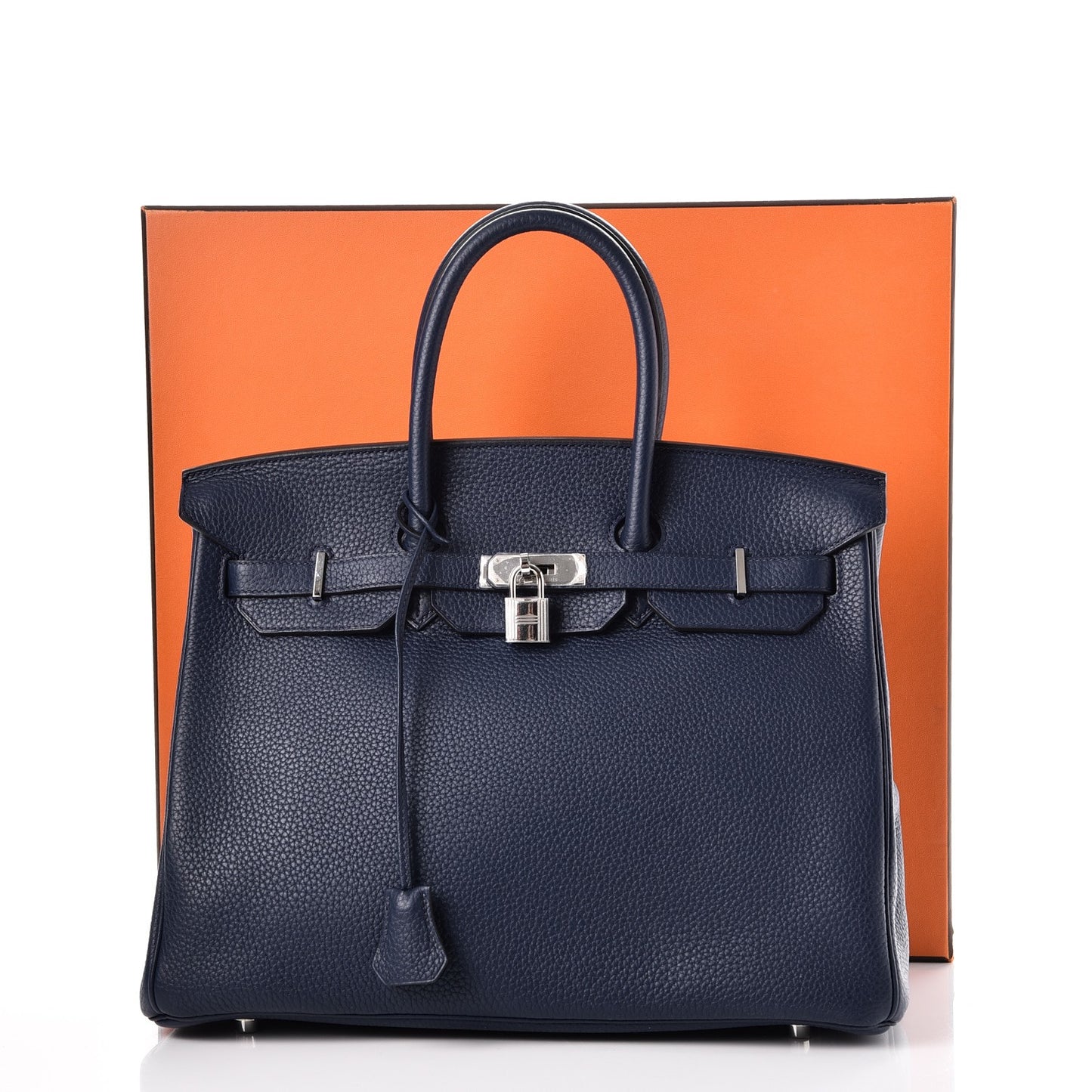 Taurillon Clemence Birkin 35 Bleu Saphir