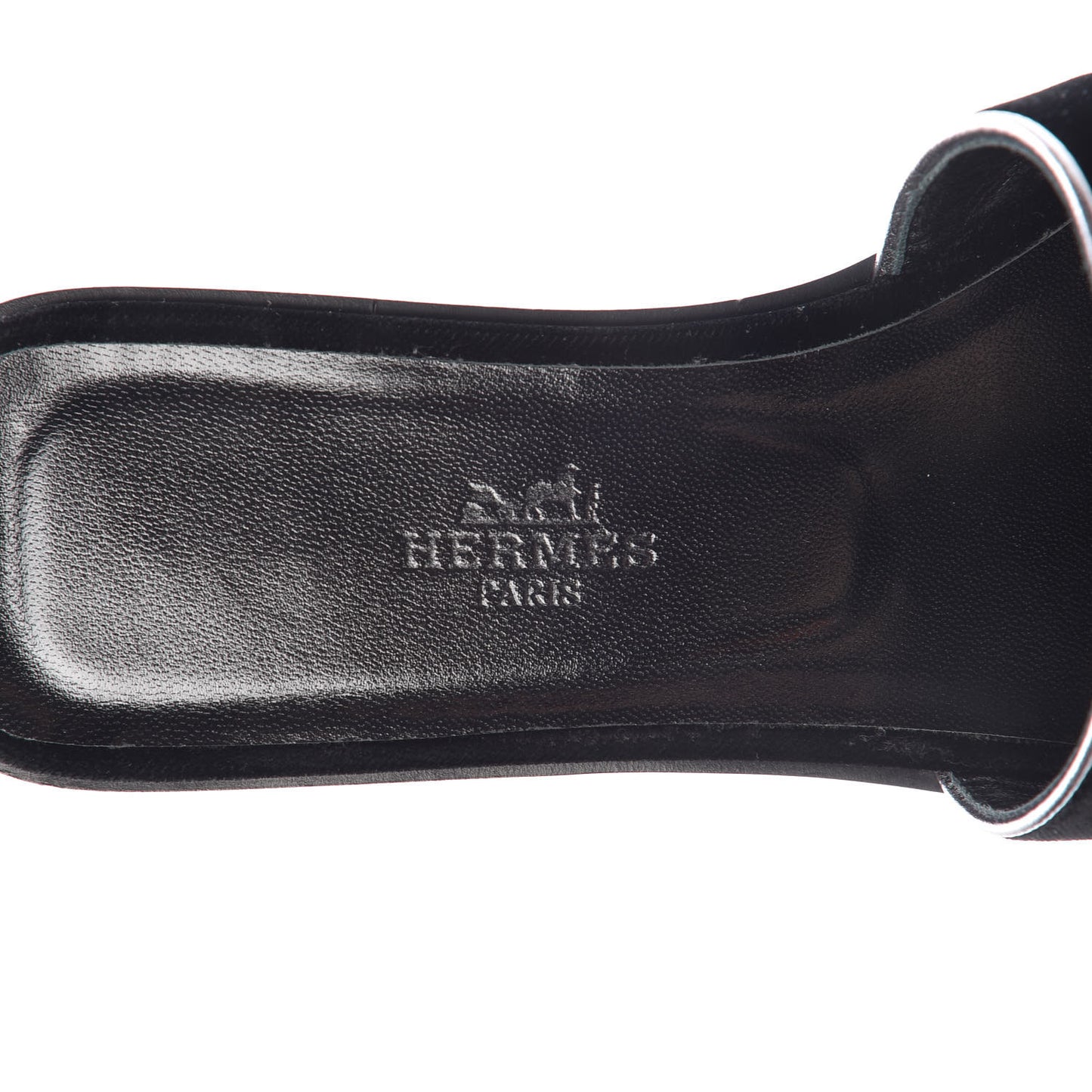 Velvet Nappa Oran Sandals 36 Black Argent Vieilli
