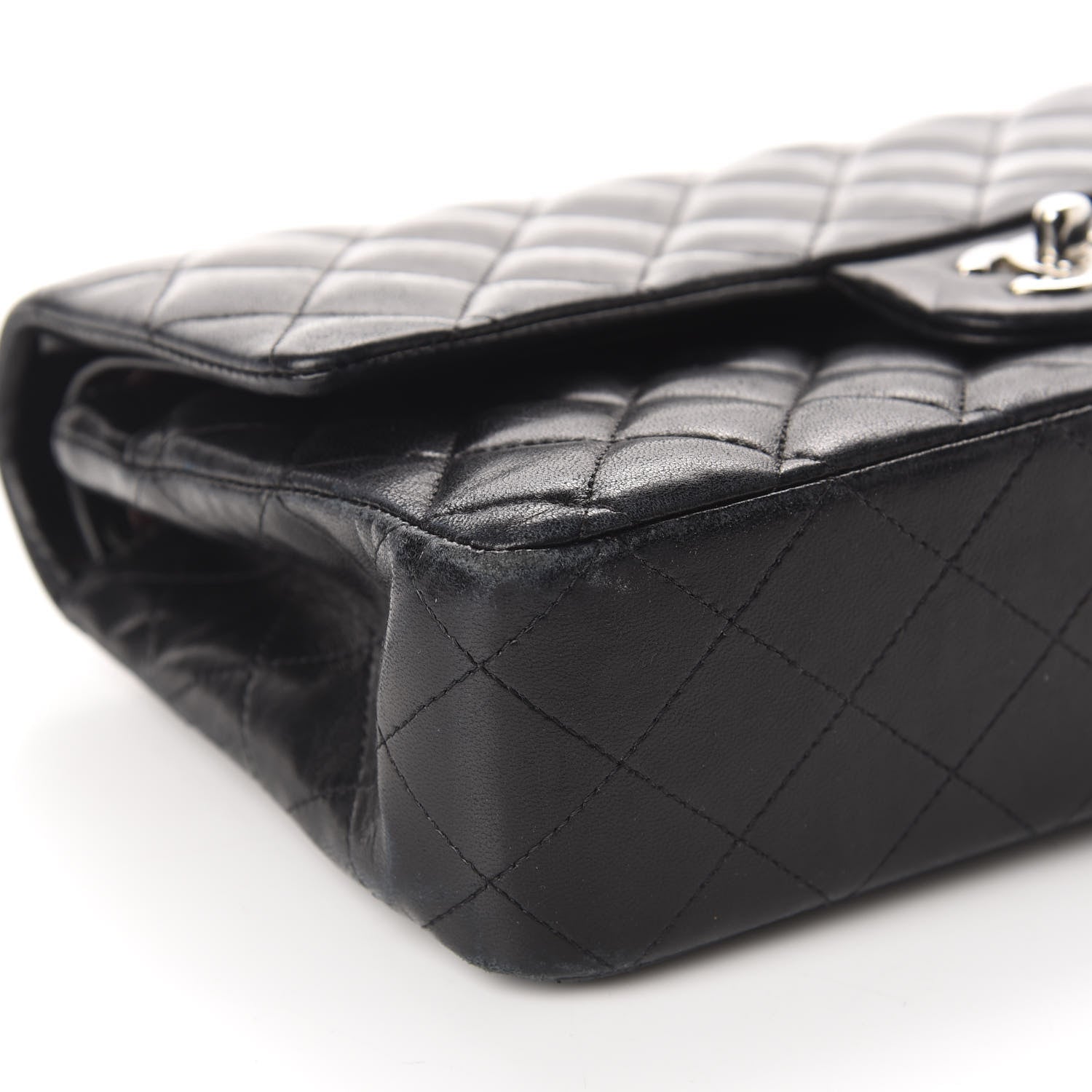 Chanel Lambskin Quilted Medium Double Flap Black 6 of 12