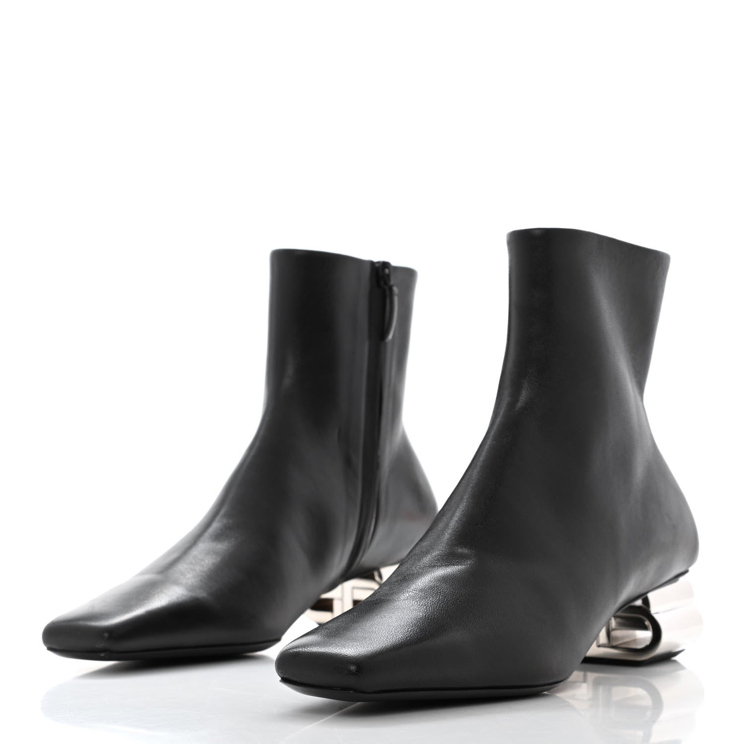 Balenciaga Sheepskin Typo Ankle Booties 35.5 Black 6 of 21
