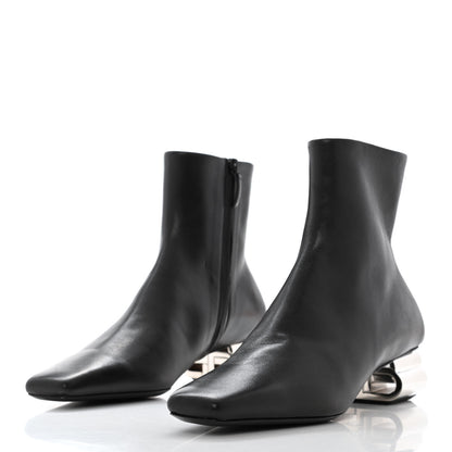 Balenciaga Sheepskin Typo Ankle Booties 35.5 Black 6 of 21