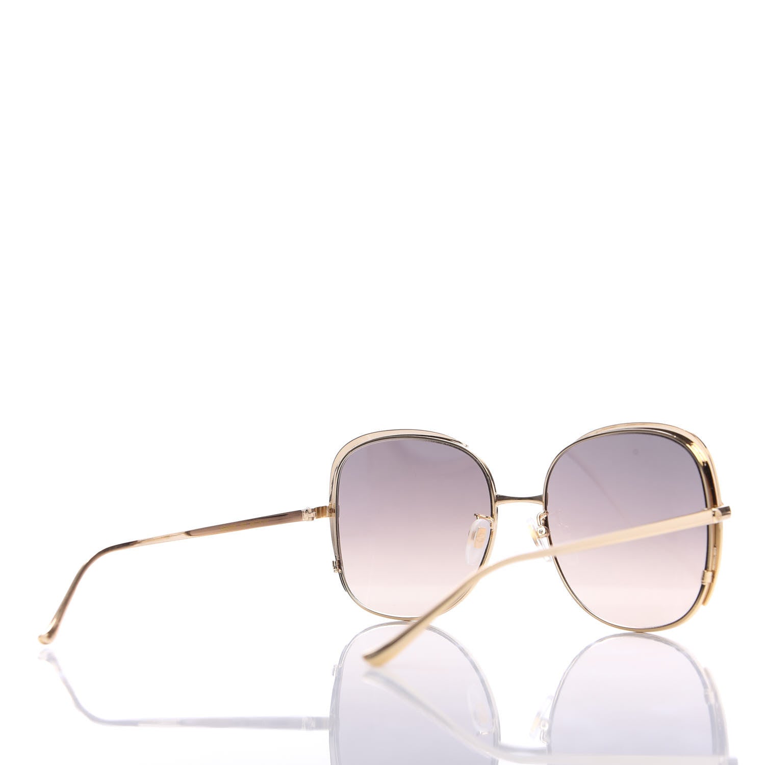 Gucci Metal Oversized Sunglasses GG0400S Gold Brown 4 of 8